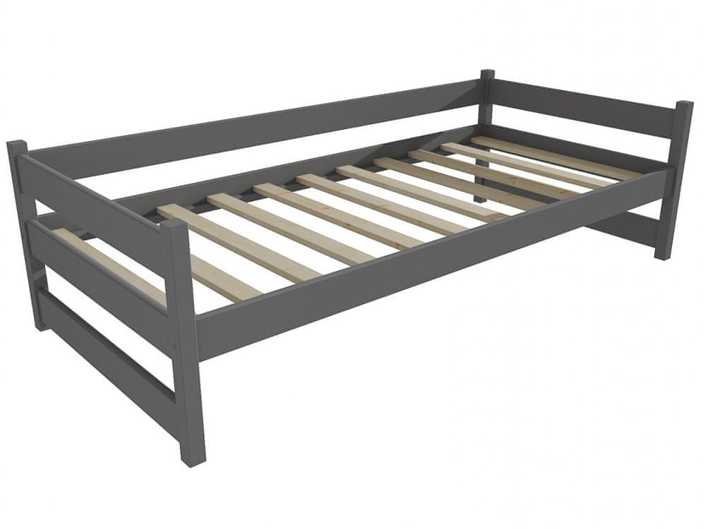 eoshop Detská posteľ DP 023 (Rozmer: 70 x 160 cm, Farba dreva: farba sivá)
